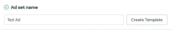 Choose the ad setting name