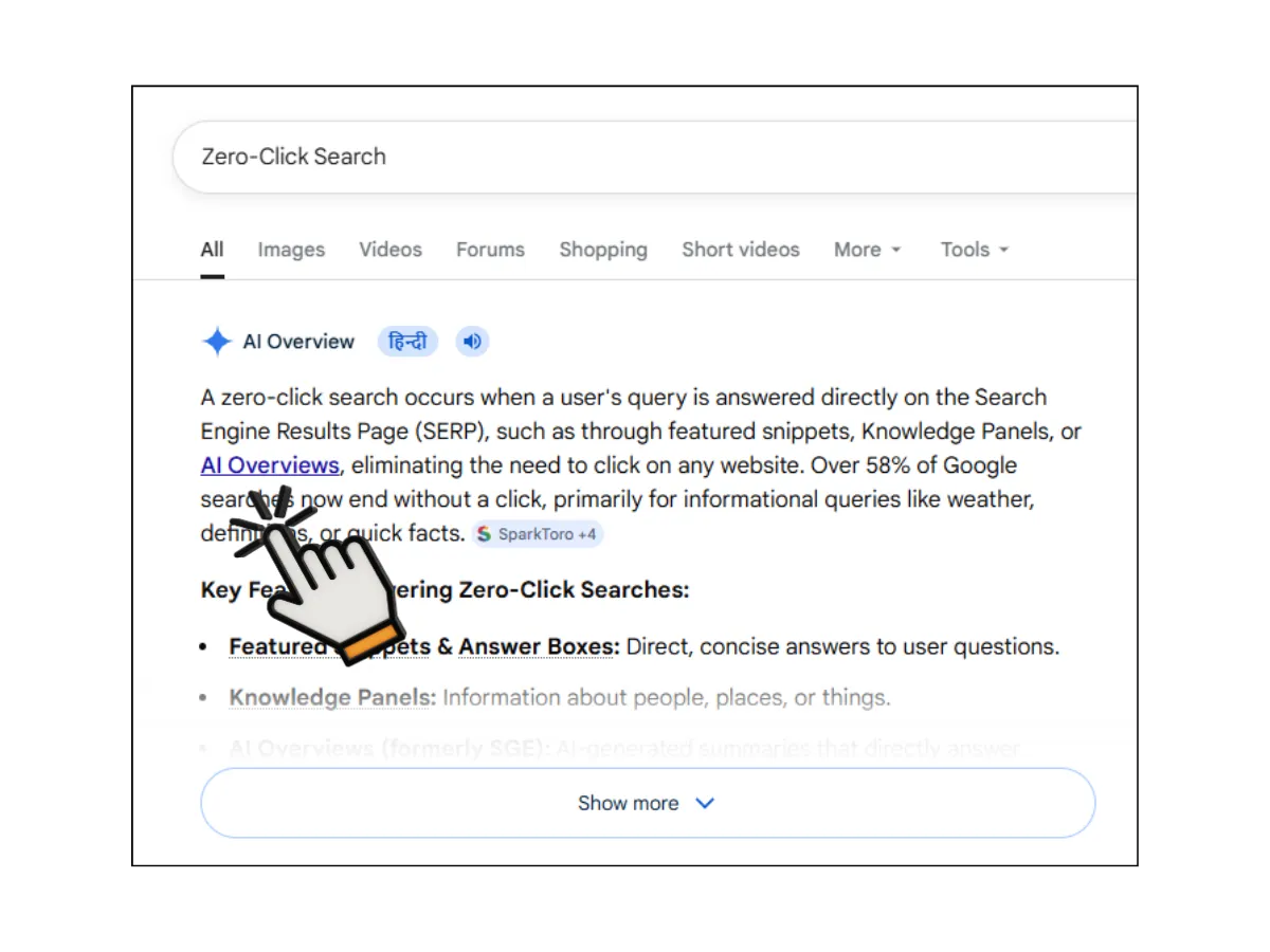 zero click search results