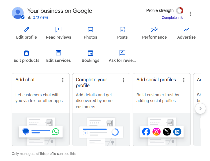 google business profile management