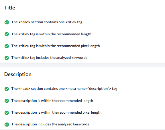 meta tags report
