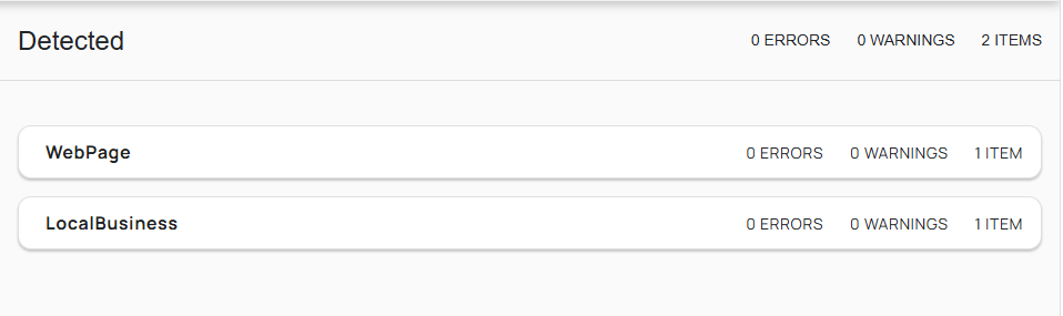 schema validator results