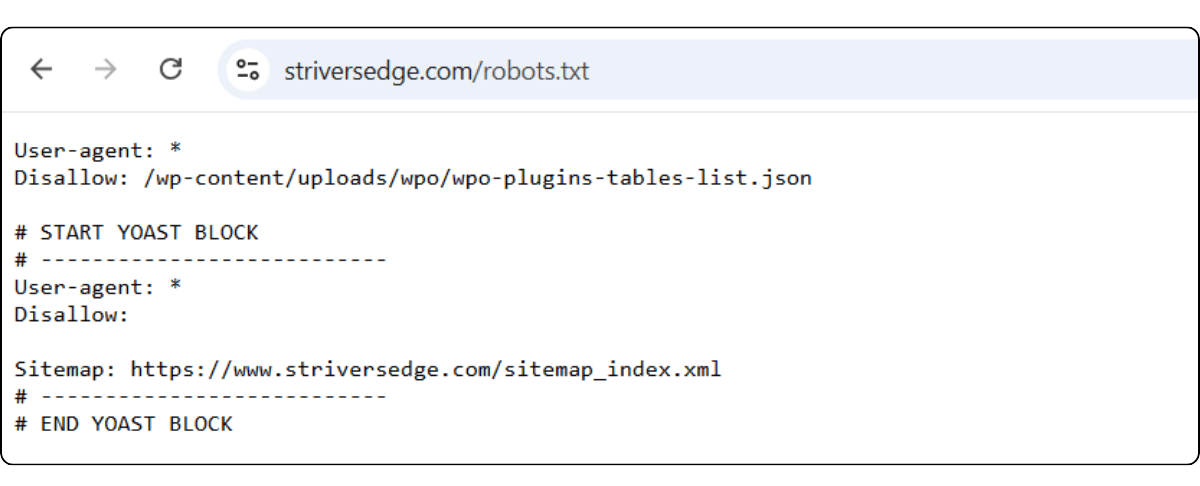 robots file