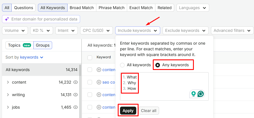 semrush-keyword-filter-what-why-how