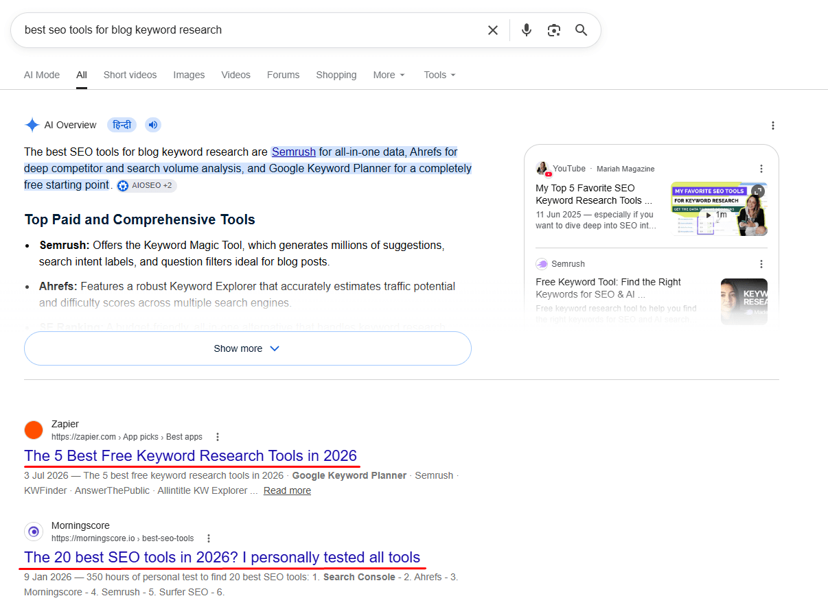 google-serp-commercial-intent-seo-tools